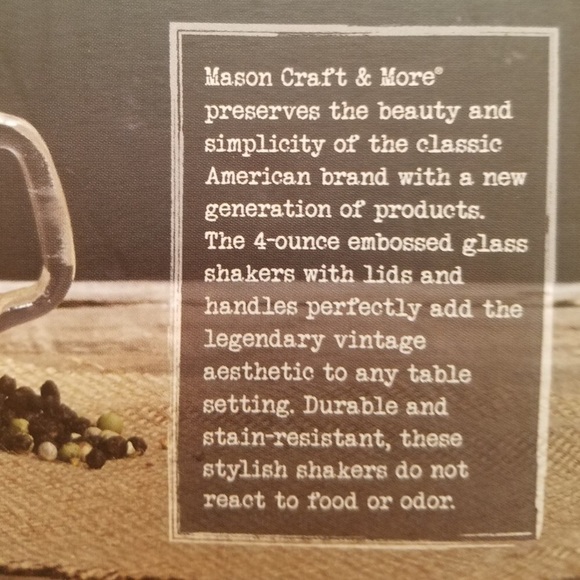 Farmhouse Mason Jar Glass Salt & Pepper Shakers - Picture 3 of 3